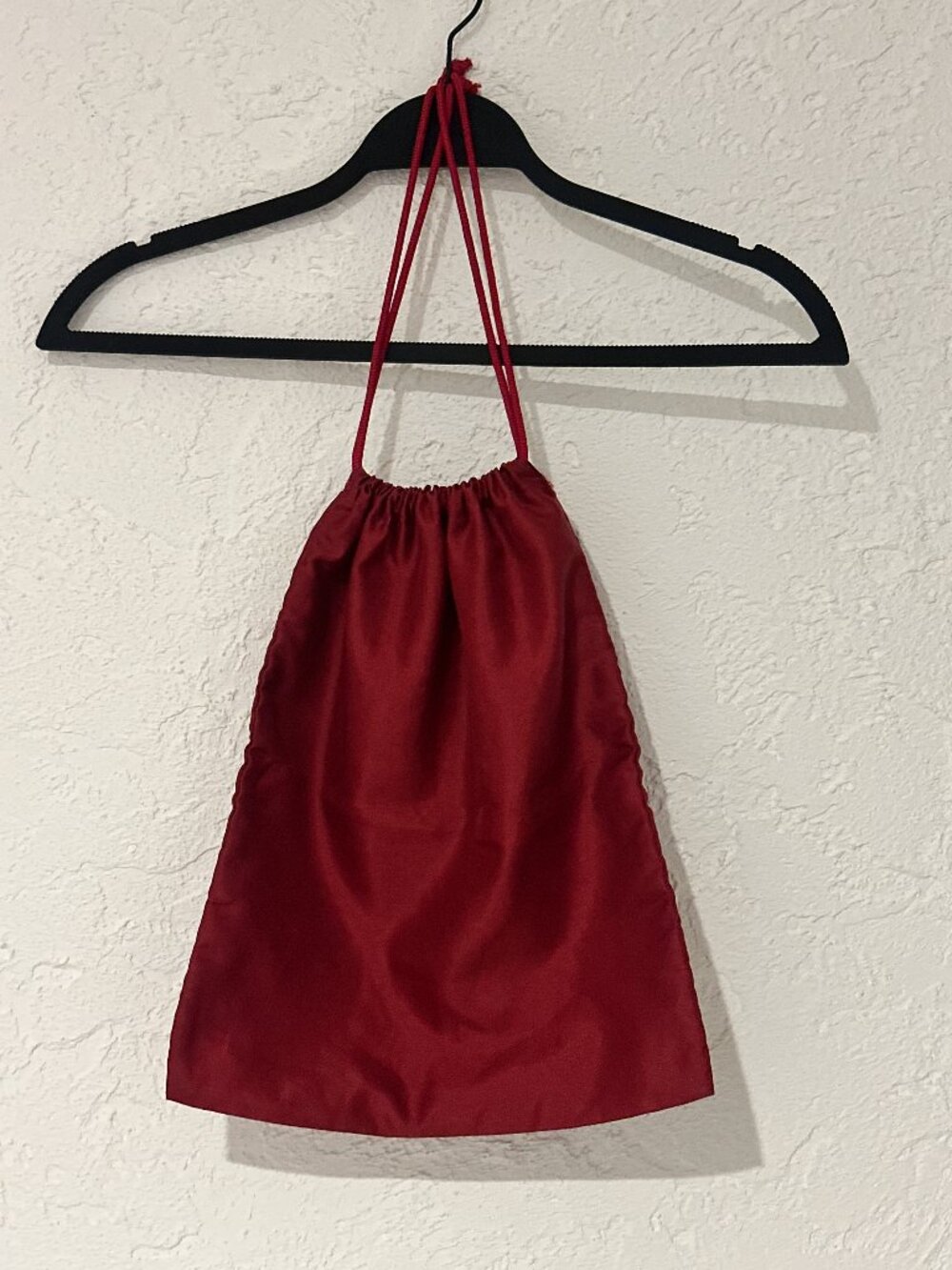 Lululemon Red Nylon Drawstring Gym Bag Shoe Travel Pouch